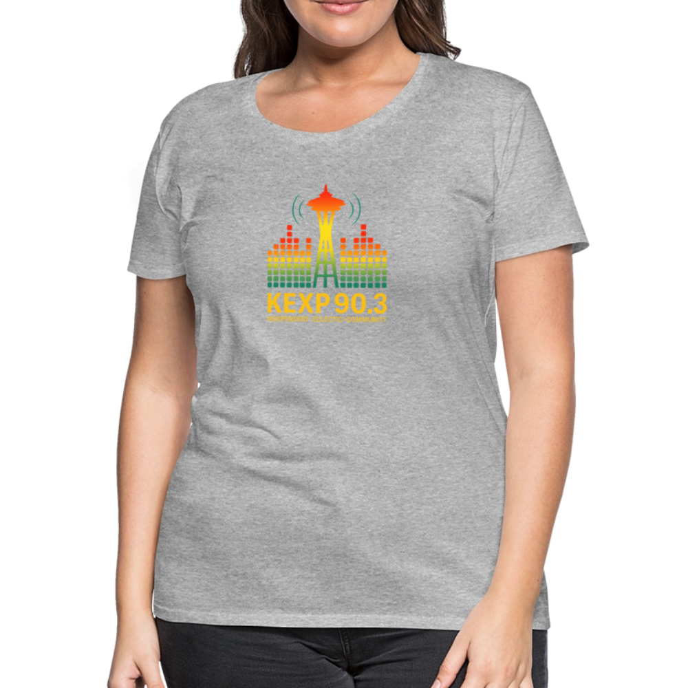 KEXP 90.3 Radio Skyline Women's Tee – Seattle Sound in Color - heather gray