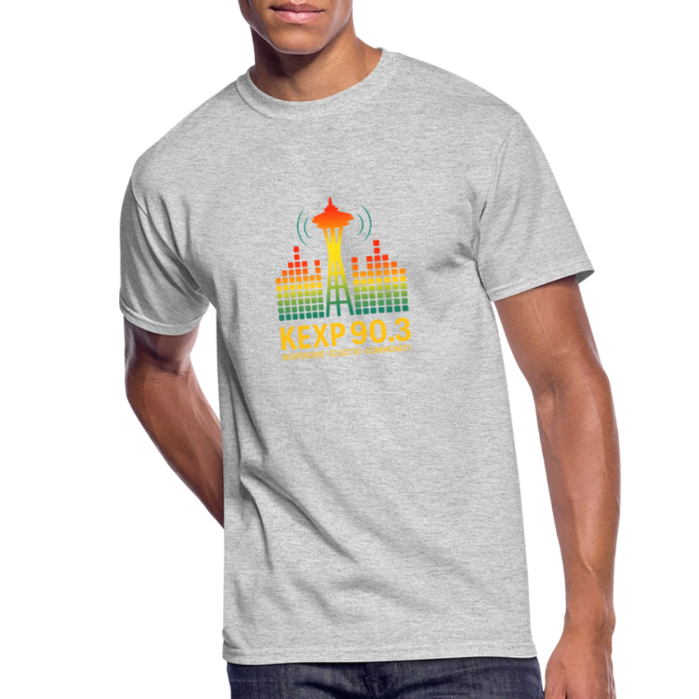 KEXP 90.3 Radio Skyline Men's Tee – Seattle Sound in Color - heather gray