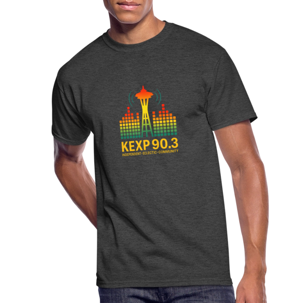 KEXP 90.3 Radio Skyline Men's Tee – Seattle Sound in Color - heather black