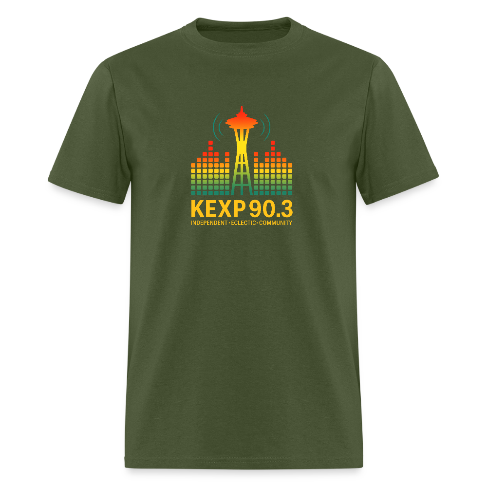 KEXP 90.3 Radio Skyline Tee – Seattle Sound in Color - military green
