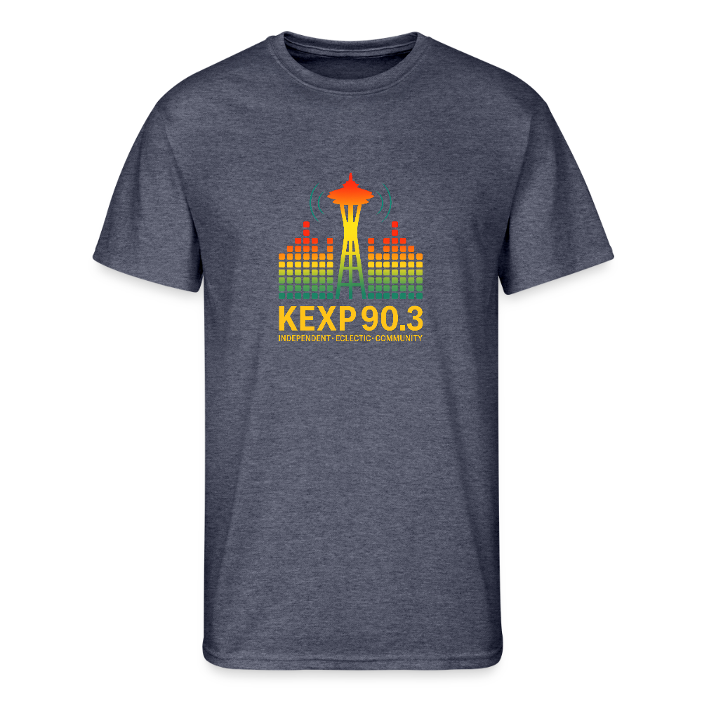 KEXP 90.3 Radio Skyline Men's Tee – Seattle Sound in Color - navy heather
