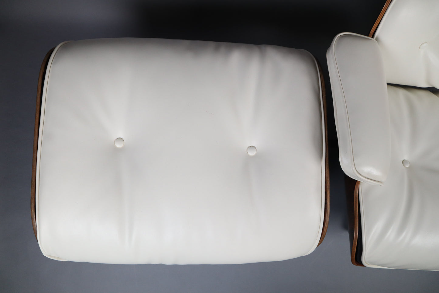 Original Eames Lounge Chair & Ottoman For Herman Miller - RARE Brazilian Rosewood  - WHITE LEATHER