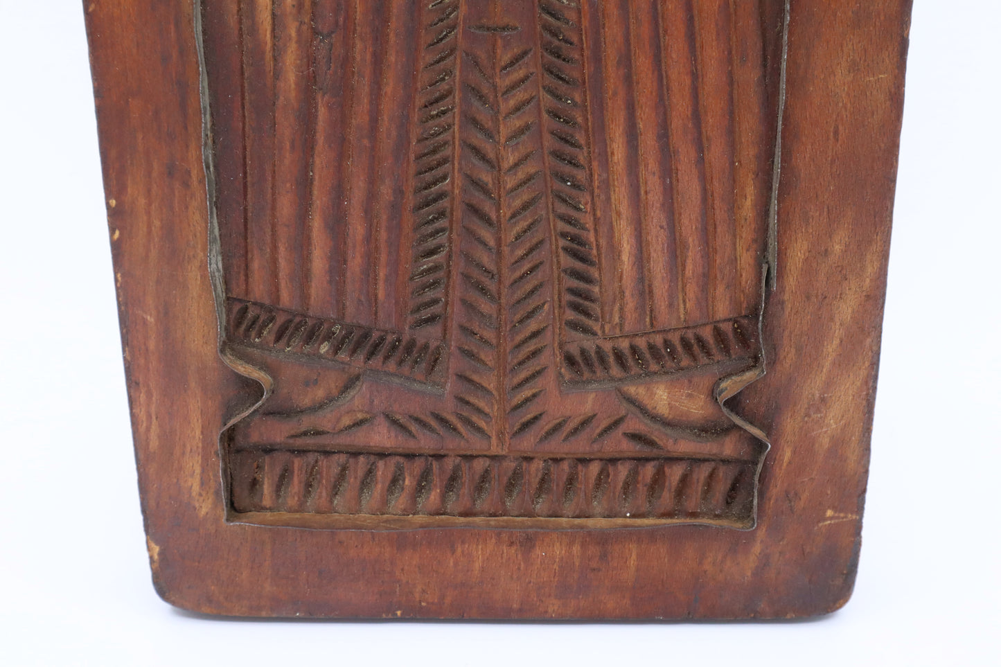 Vintage German Folk Art Cookie Mold, Hand Carved Wooden, Printen Dessert 21 x 8 x 1.5"