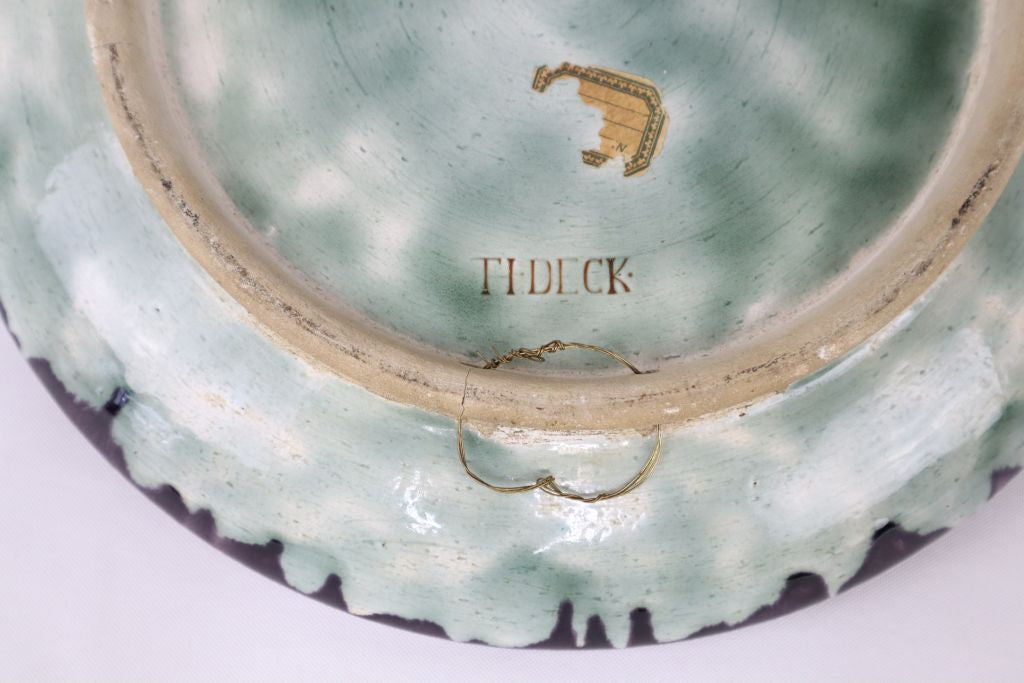 Antique Dish Joseph Theodore Deck (1823-1891) 19Th C.