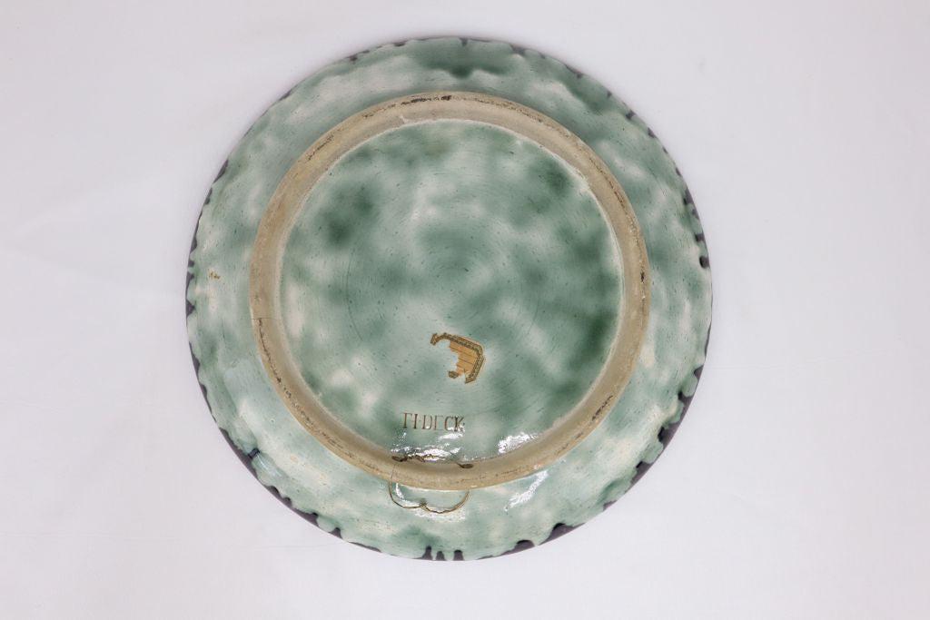 Antique Dish Joseph Theodore Deck (1823-1891) 19Th C.