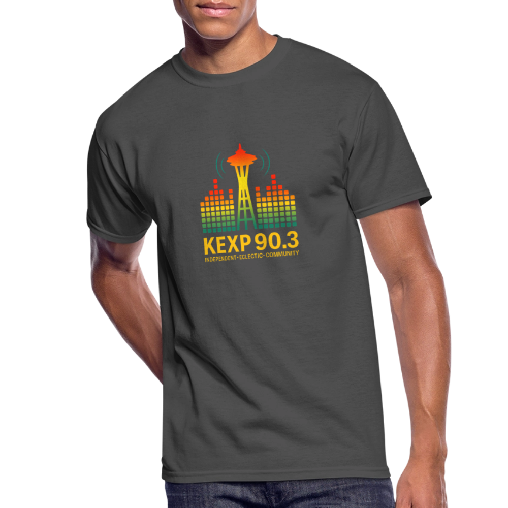 KEXP 90.3 Radio Skyline Men's Tee – Seattle Sound in Color - charcoal