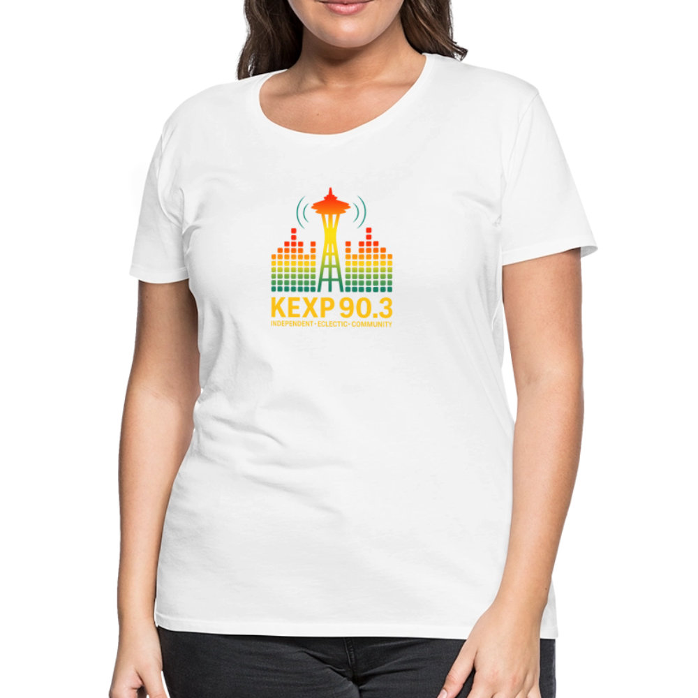 KEXP 90.3 Radio Skyline Women's Tee – Seattle Sound in Color - white