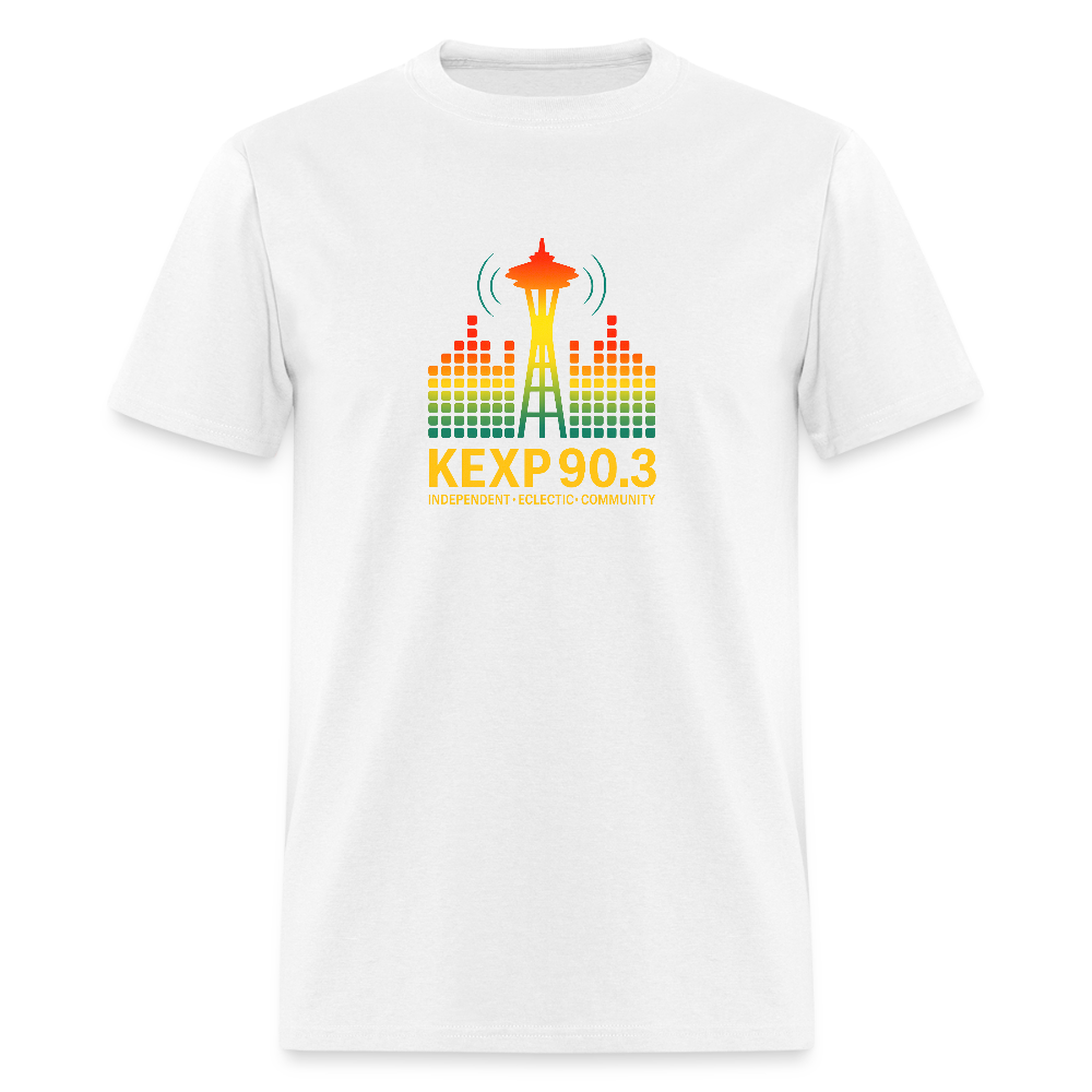 KEXP 90.3 Radio Skyline Tee – Seattle Sound in Color - white
