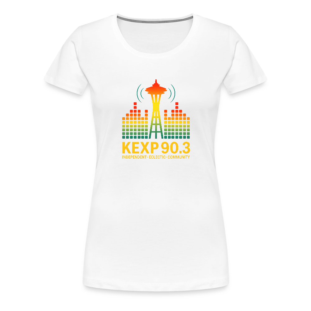KEXP 90.3 Radio Skyline Women's Tee – Seattle Sound in Color - white