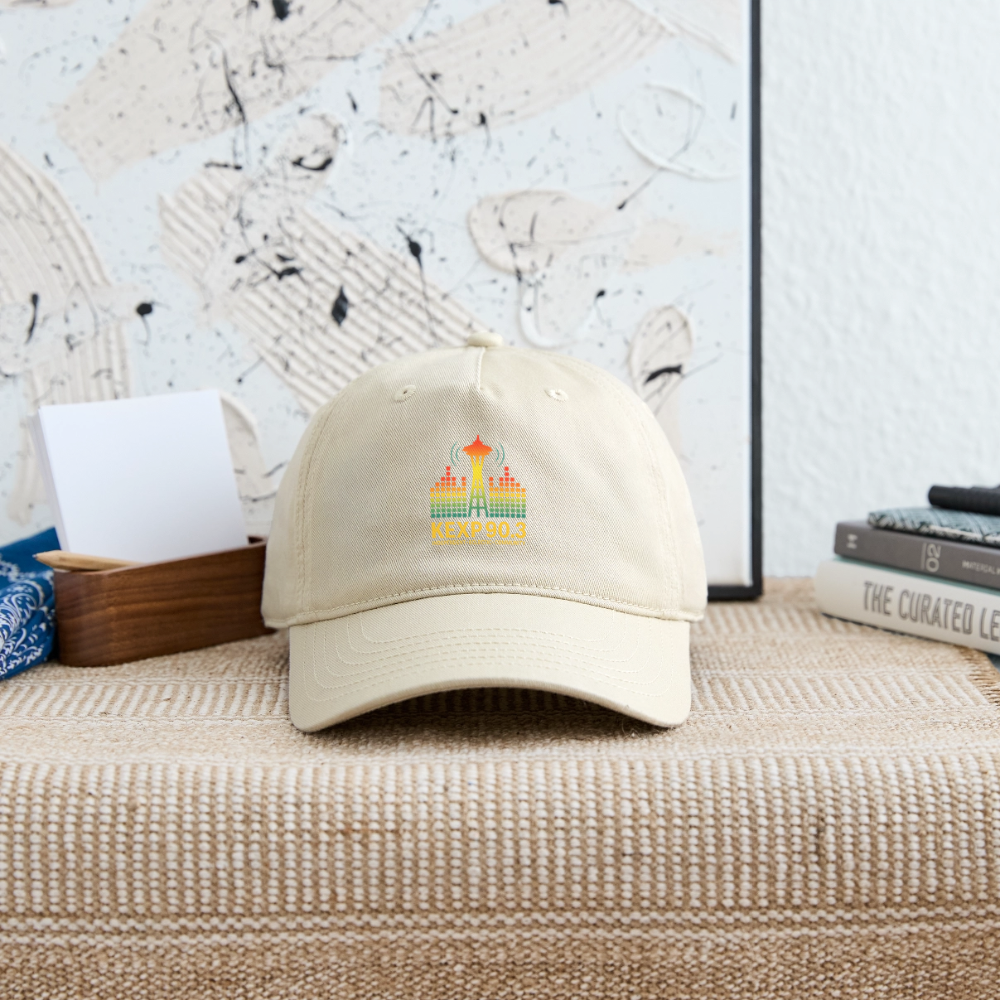 KEXP 90.3 Radio Skyline Organic Baseball Cap – Seattle Sound in Color - khaki