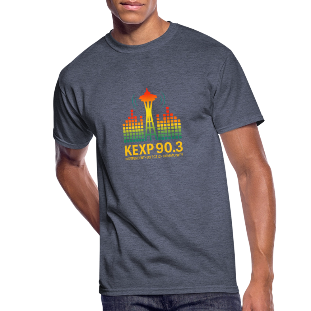 KEXP 90.3 Radio Skyline Men's Tee – Seattle Sound in Color - navy heather