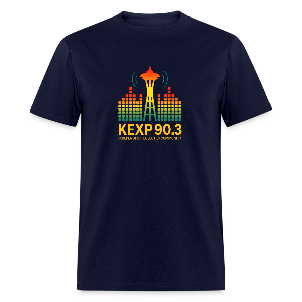 KEXP 90.3 Radio Skyline Tee – Seattle Sound in Color - navy