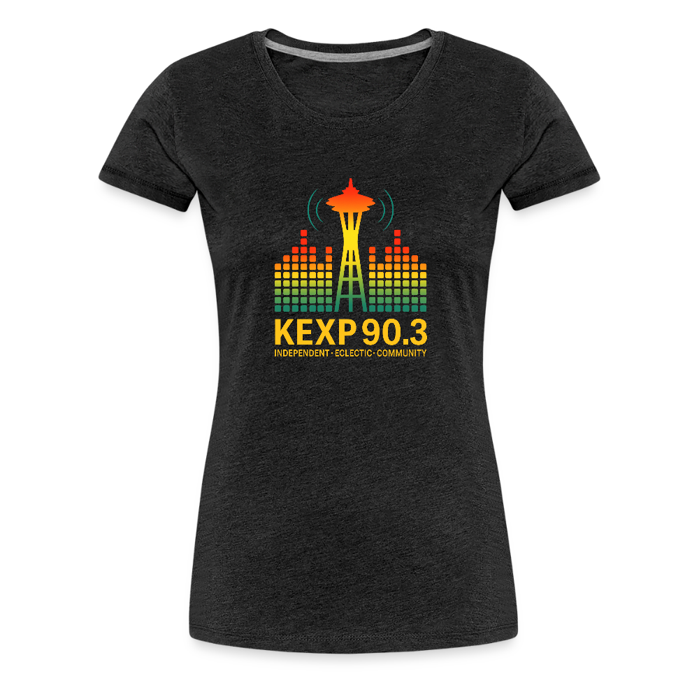 KEXP 90.3 Radio Skyline Women's Tee – Seattle Sound in Color - charcoal grey