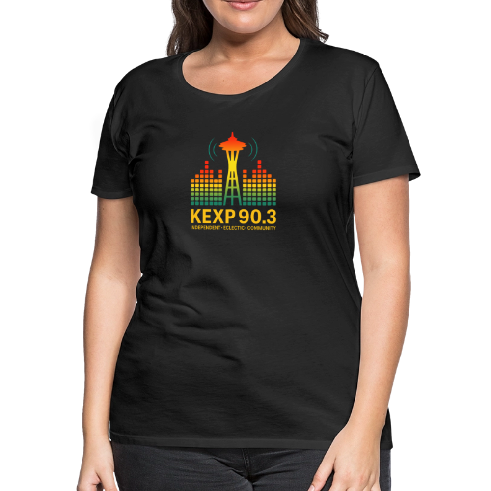 KEXP 90.3 Radio Skyline Women's Tee – Seattle Sound in Color - black