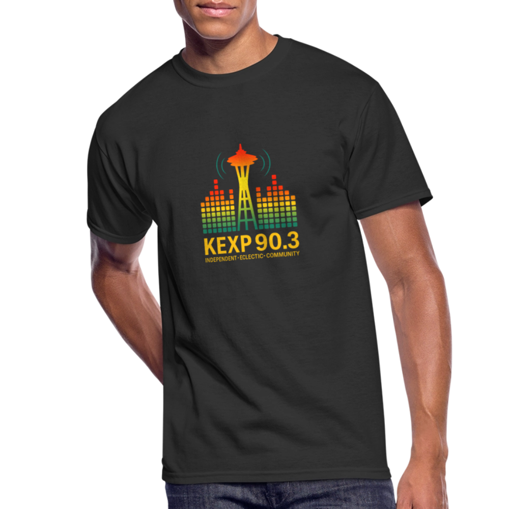 KEXP 90.3 Radio Skyline Men's Tee – Seattle Sound in Color - black