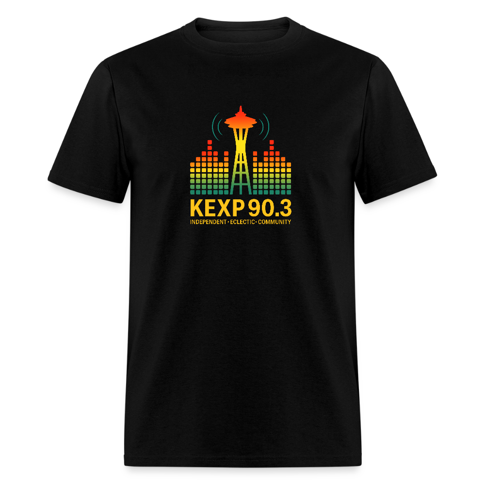 KEXP 90.3 Radio Skyline Tee – Seattle Sound in Color - black