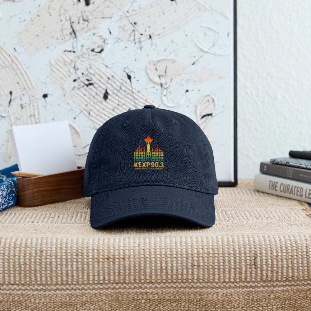 KEXP 90.3 Radio Skyline Organic Baseball Cap – Seattle Sound in Color - navy