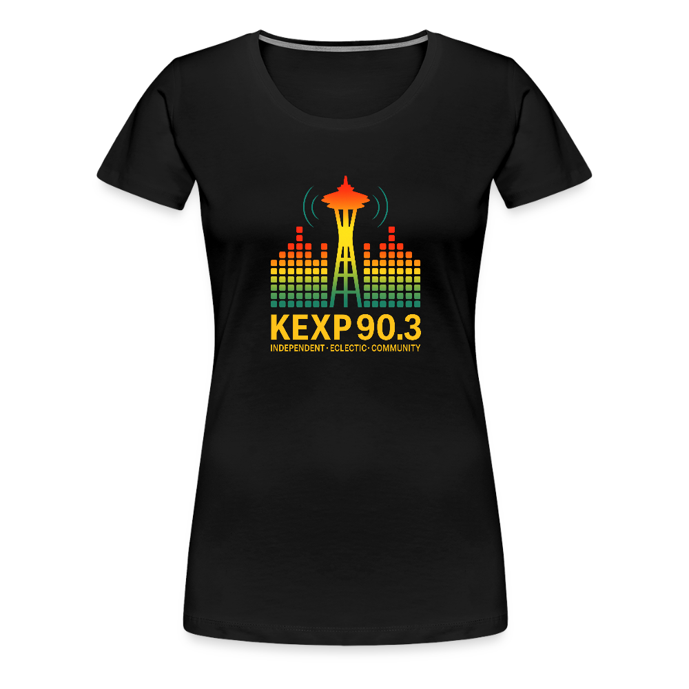KEXP 90.3 Radio Skyline Women's Tee – Seattle Sound in Color - black