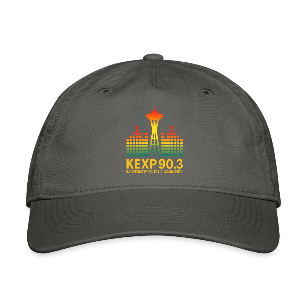 KEXP 90.3 Radio Skyline Organic Baseball Cap – Seattle Sound in Color - charcoal