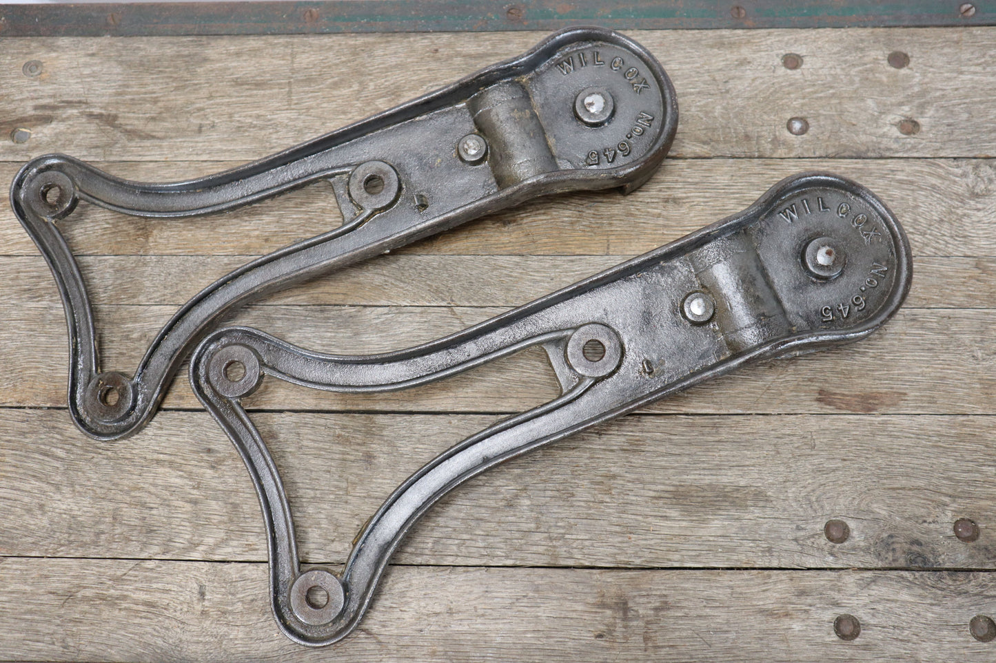 2 Fire Door Hangers, No. 645 Richards - Wilcox Fire Door Tubular Track Fixtures, Industrial, Architectural Salvage