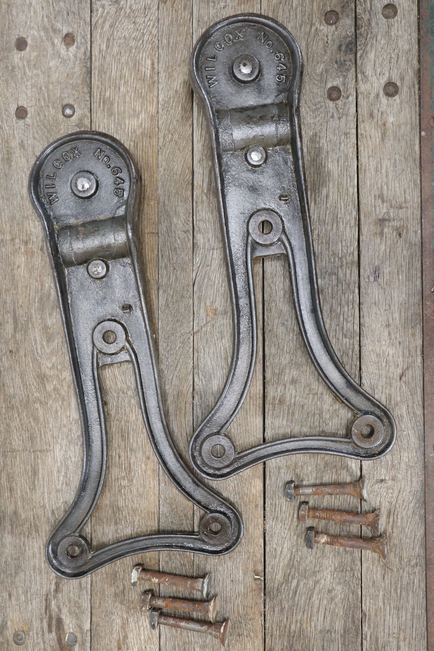 2 Fire Door Hangers, No. 645 Richards - Wilcox Fire Door Tubular Track Fixtures, Industrial, Architectural Salvage